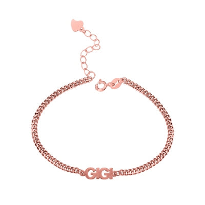 Bold Curb Chain Name Anklet