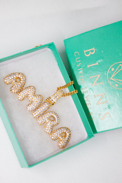 Bubble Letters & Bling Necklace