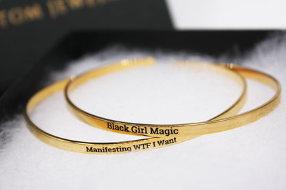 BCJ Affirmation Bangle Bracelet