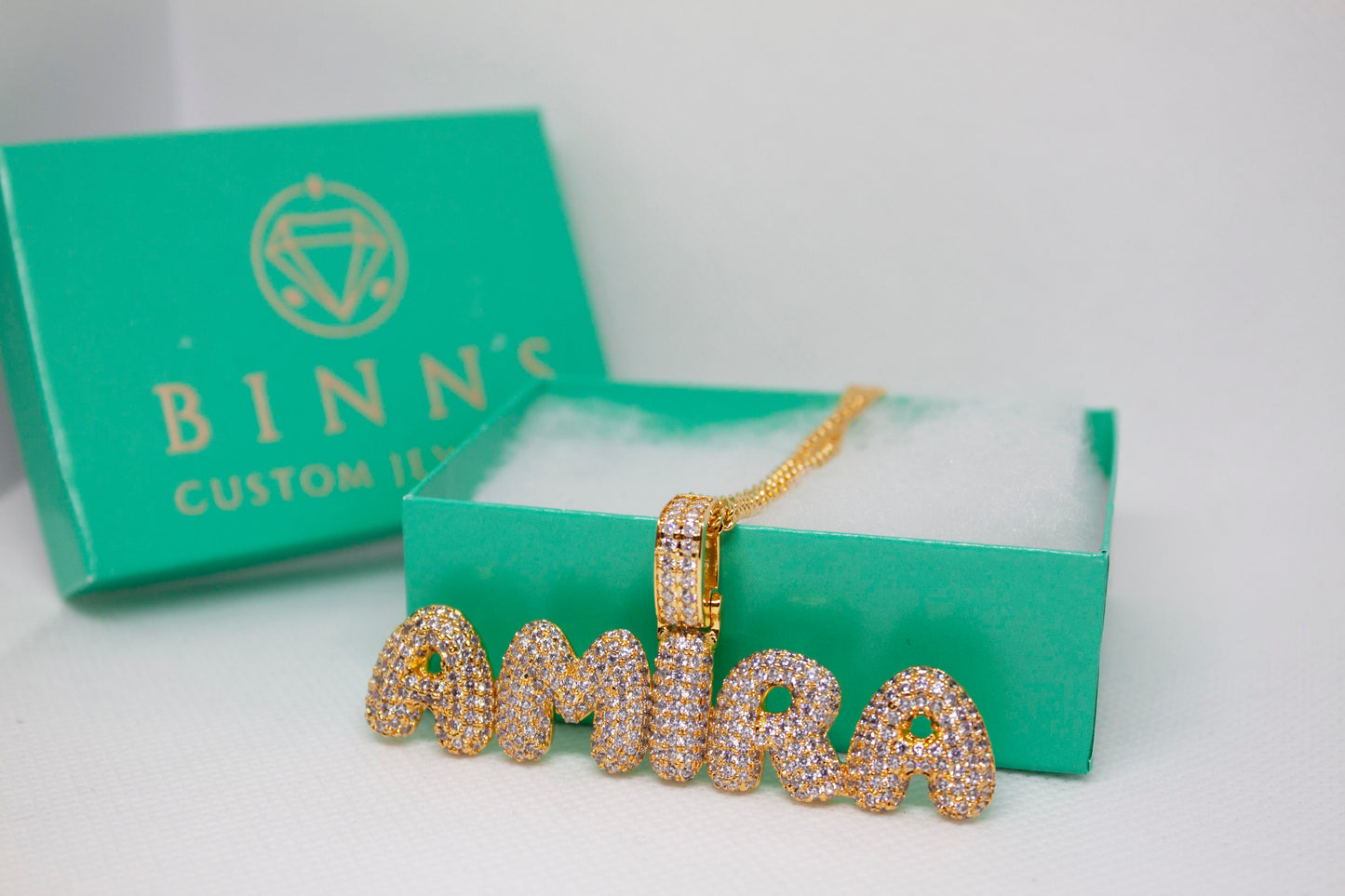 Bubble Letters & Bling Necklace