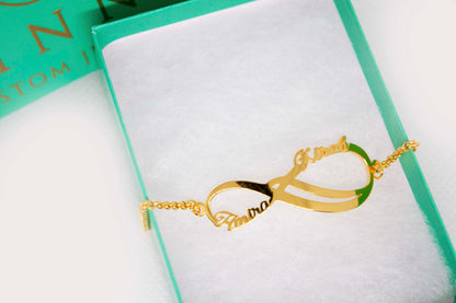 Personalized Double Infinity Bracelet