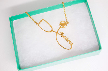 Personalized Stethoscope Necklace